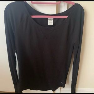 cute plain black PINK shirt